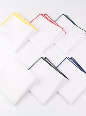 Men	s Sunny Style Cotton Handkerchief White Pocket Squar
