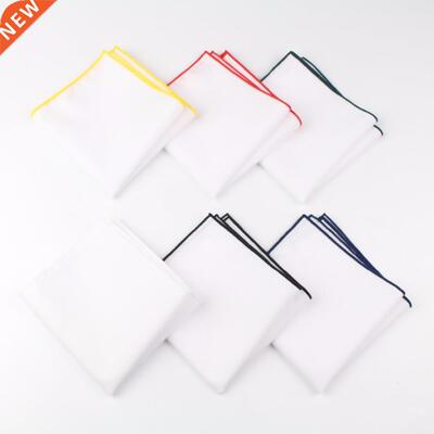 Men	s Sunny Style Cotton Handkerchief White Pocket Squar