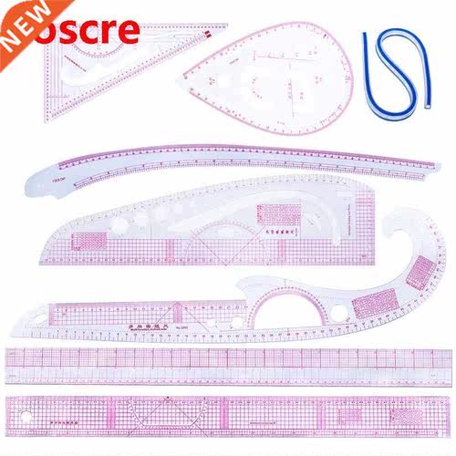 8PCS Sewing Cutting Ruler DIY Clothing Sample Grading Sewing