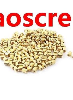 200Pcs Female Thread Dual Ends Brass Standoff Hexagonal Nut