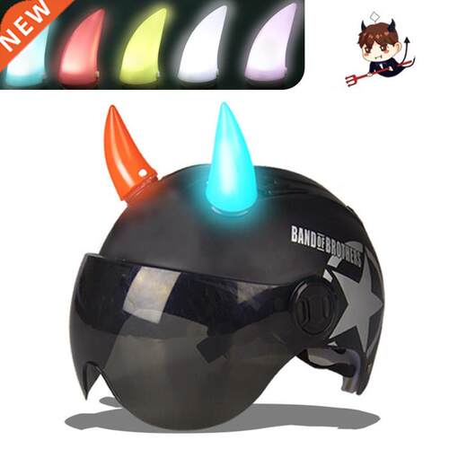 Motorcycle Helmet Decoration Corner Luminous Design Suction