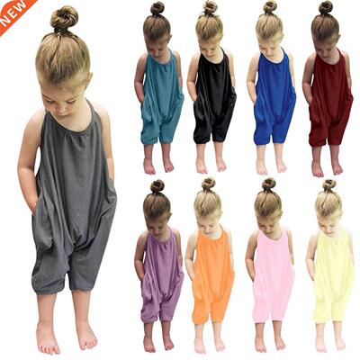 Toddler Baby Girls Romper Summer Jumpsuit Harem Pants Strap