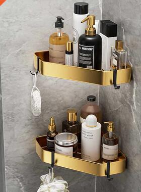 Punch-Free Bathroom Accessories Black Gold Luxury Bathroom S