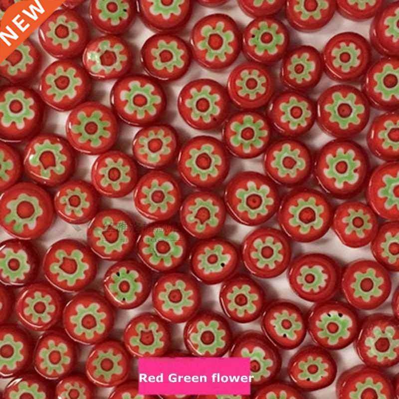 28g Mixed Flower Lucid Round Be  Mosaic Glass Mirror Ha