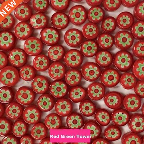 28g Mixed Flower Lucid Round Be  Mosaic Glass Mirror Ha