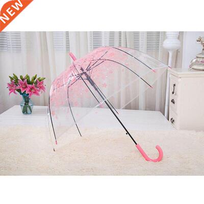 Romantic Transparent Clear Flowers Bubble Dome Umbrella Half