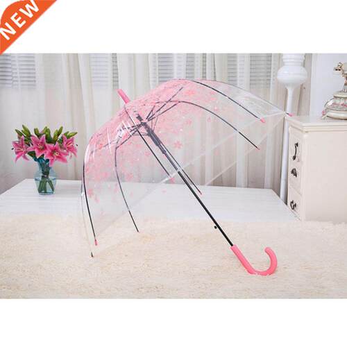 Romantic Transparent Clear Flowers Bubble Dome Umbrella Half