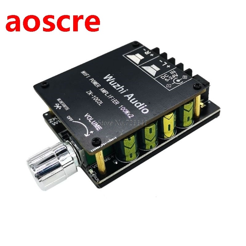 ZK-1002L 100WX2 Mini Bluetooth 5.0 Wireless Audio Power Digi