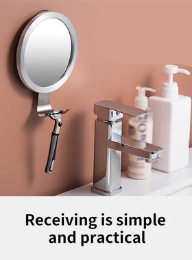 Anti-Fog Mirror Bathroom Powerful Sucker Bath Shower Mirrors