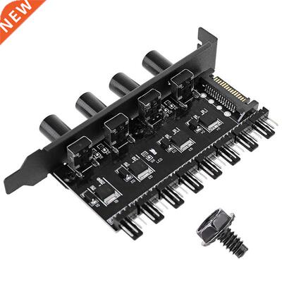 PC 8 Channels Fan Hub 4 Knob Cooling Fan Speed Controller fo
