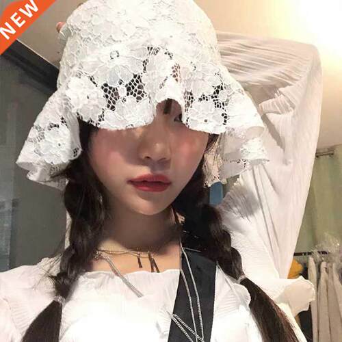 New Lace Hat for Women Soft Lace Flower Wide Brim Sun Hats S