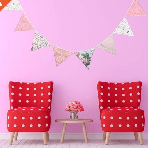 12 Flags Triangular Flags Bunting Banners Pennant Reusable F