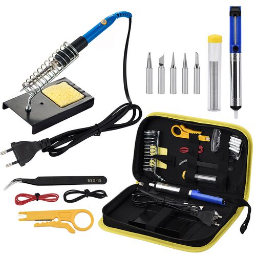 15pcs/set Complete Soldering Iron Kit Electronic Welding Iro