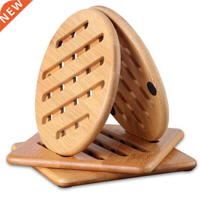 Heat Resistant Non-Slip Bamboo Trivets Pot Mat for Kitchen T