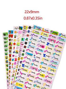 100Pcs Cute Custom Name Stickers Waterproof Personal Childre