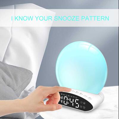 Electronic USB LED Mirror Table Alarm Clock Digital Bedroom