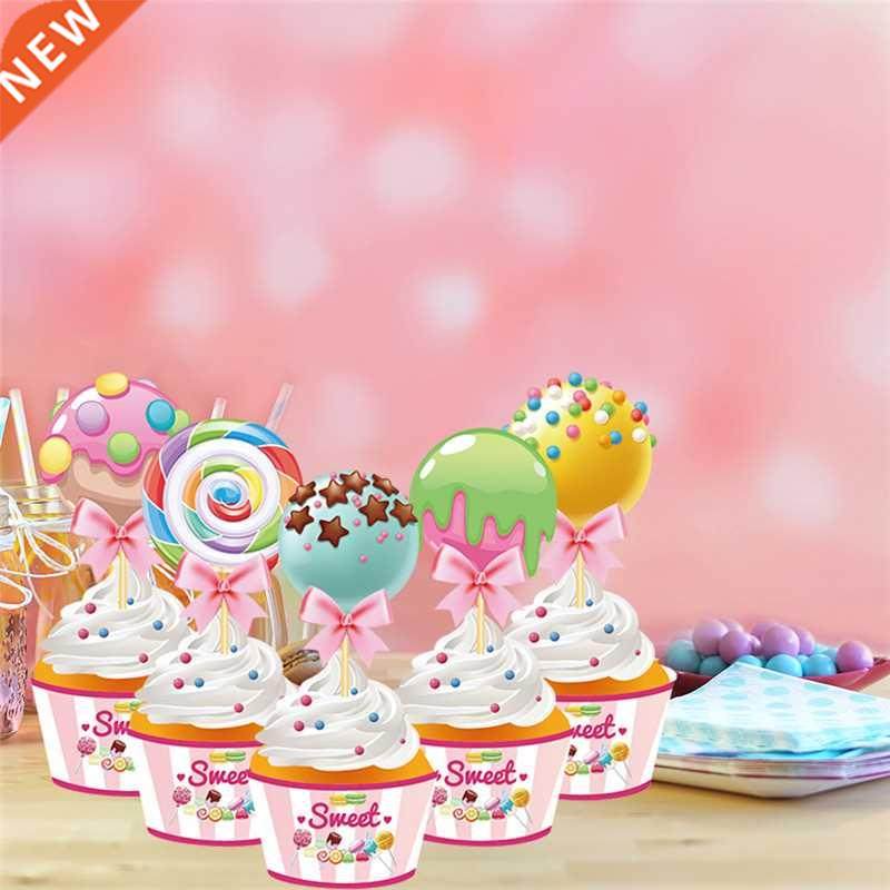 Xmas Lollipop Cake Topper Decorations Baby Shower Sweet Ca