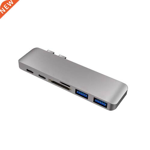USB C Hub 6 In 1 Usb Type C Hub Adapter Dongle Compatible Fo
