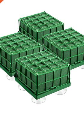 4Pcs Floral Foam Cage Flower Holder with Floral Foam and Suc