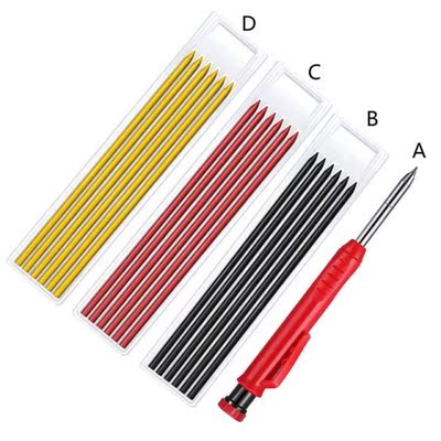 Woodworking Activity Pen Solid Carpenter Pencil Set With 6 R