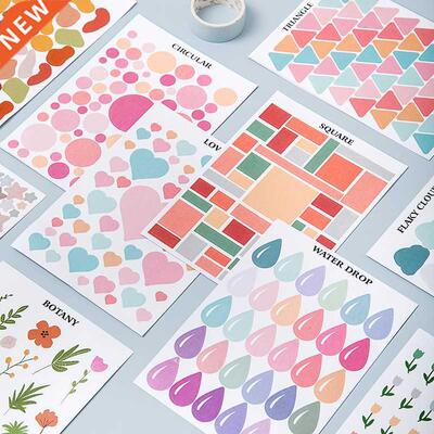 Colorful Decorative Colored Heart-Shaped Adhesive Sticker