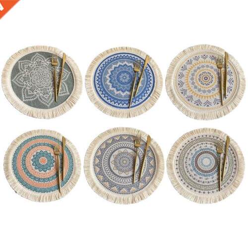 Boheman Woven Place Mat Table Mat nsulaton Dnng for Kt