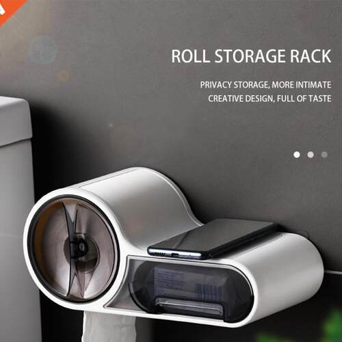 Bathroom Toilet Paper Holder Paper Tissue Box Plastic Toilet