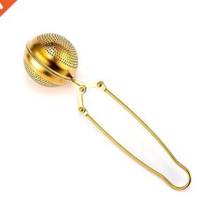 Gold Teapot Tea Stainless Net Rose Strainer Steel