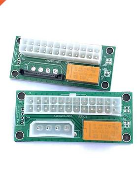 Dual PSU Adapter ATX 24Pin To 4Pin SATA Power Sync Starter C