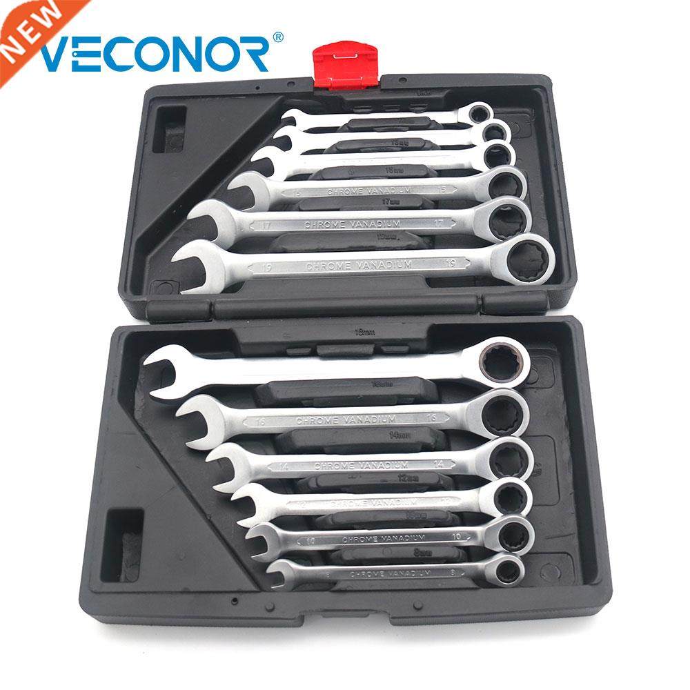 Ratchet Wrench Set Ratcheting Spanner 12pcs 8 19mm size Dul