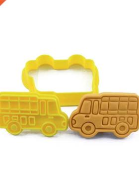 449C Cartoon Car Shape 3D Pressable Stamped Embossed Biscuit