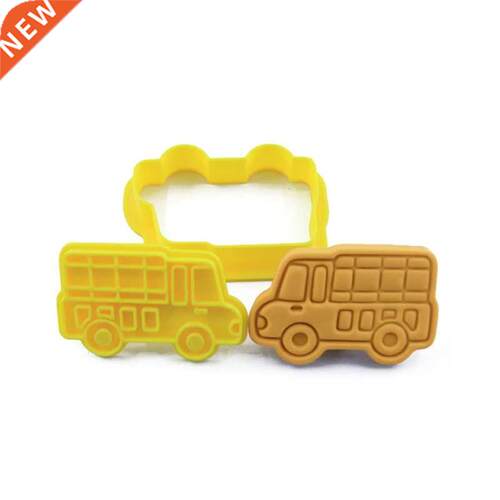 449C Cartoon Car Shape 3D Pressable Stamped Embossed Biscuit