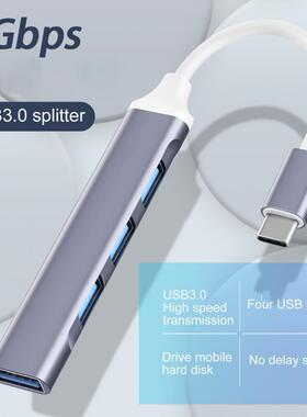Multifunction 4 Port Type-C/USB Hub Splitter Adapter OTG Com