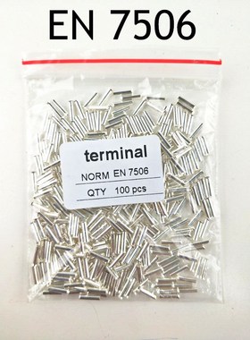 100PCS EN7506 Tube Naked Terminal Bootlace Cooper Ferrules k