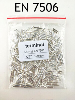 100PCS EN7506 Tube Naked Terminal Bootlace Cooper Ferrules k