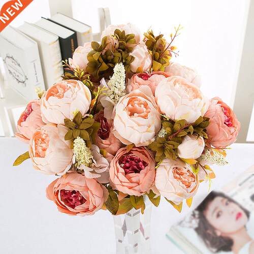 13 Branch/Bouquet  European Artificial Peony Decorative Part
