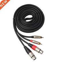 Dual RCA To XLR Cable, 2 RCA To 2 XLR Male HiFi Stereo Audio