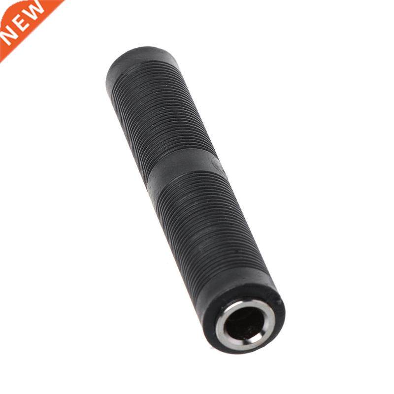 Black 6.35mm Stereo Plug Adaptor Audio Coupler Cable Joiner