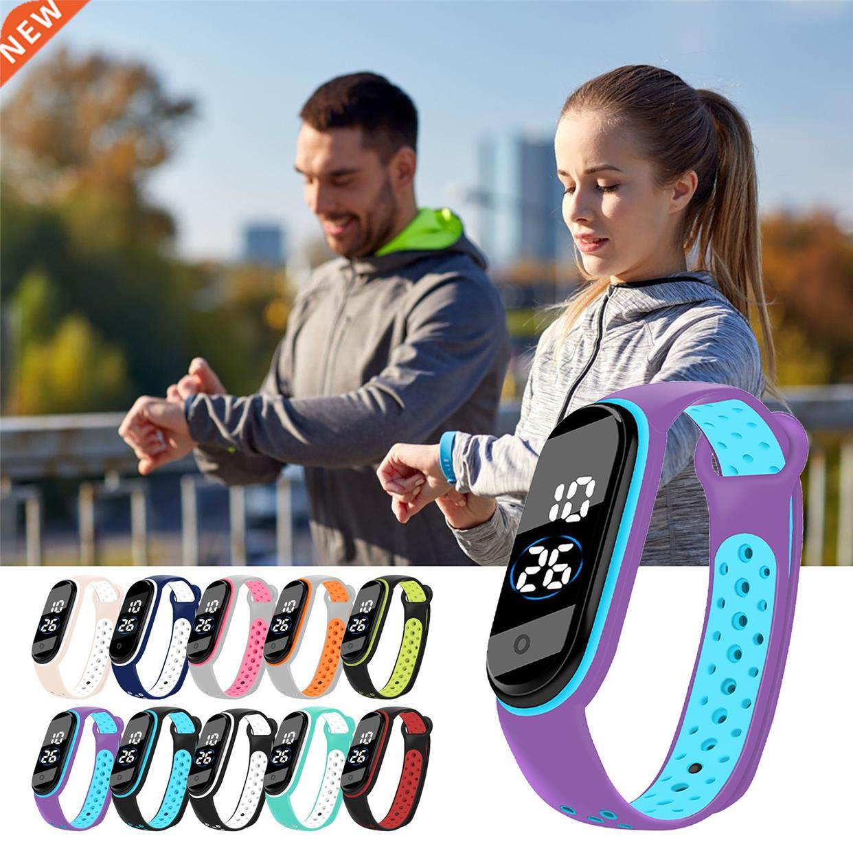 LED Digital Watch Men Women Sport Watch Silicone Electronic