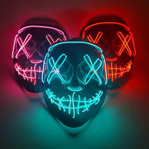 Cosmask Halloween Neon Mask Led Mask Masque Masquerade Part