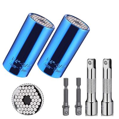 6Pcs Universal Socket (7-19mm) Professional Sockets Tools Mu