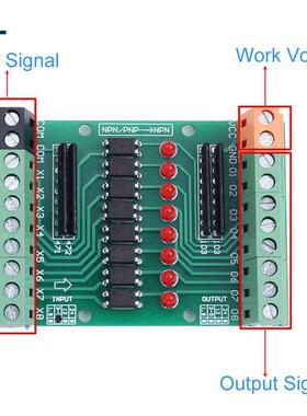 DC 3.3V 5V 8-Channel Optocoupler Isolation Module PNP NPN Lo