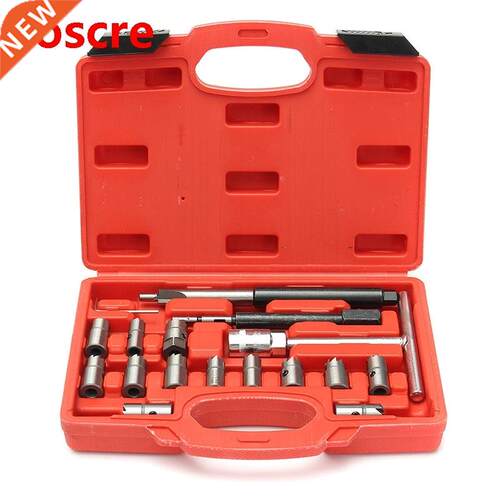 17pcs Diesel Injector Cleaner Clean Carbon Remover Seat Cutt
