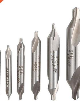 6 PCS HSS Combined Center Drills Bit Set Countersink 60 Degr