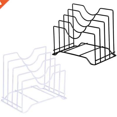 2 Pack 4 Slots Kitchen Pot Pan Lid Rack Holder Organizer, Mu