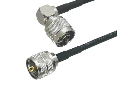 RG58 UHF PL259 Male plug to N Male plug Right angle Connecto
