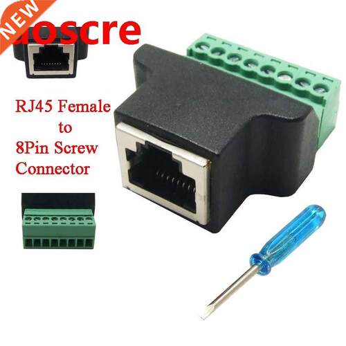 10pcs RJ45 to Screw Terminal Adaptor RJ45 Female to 8 Pin co