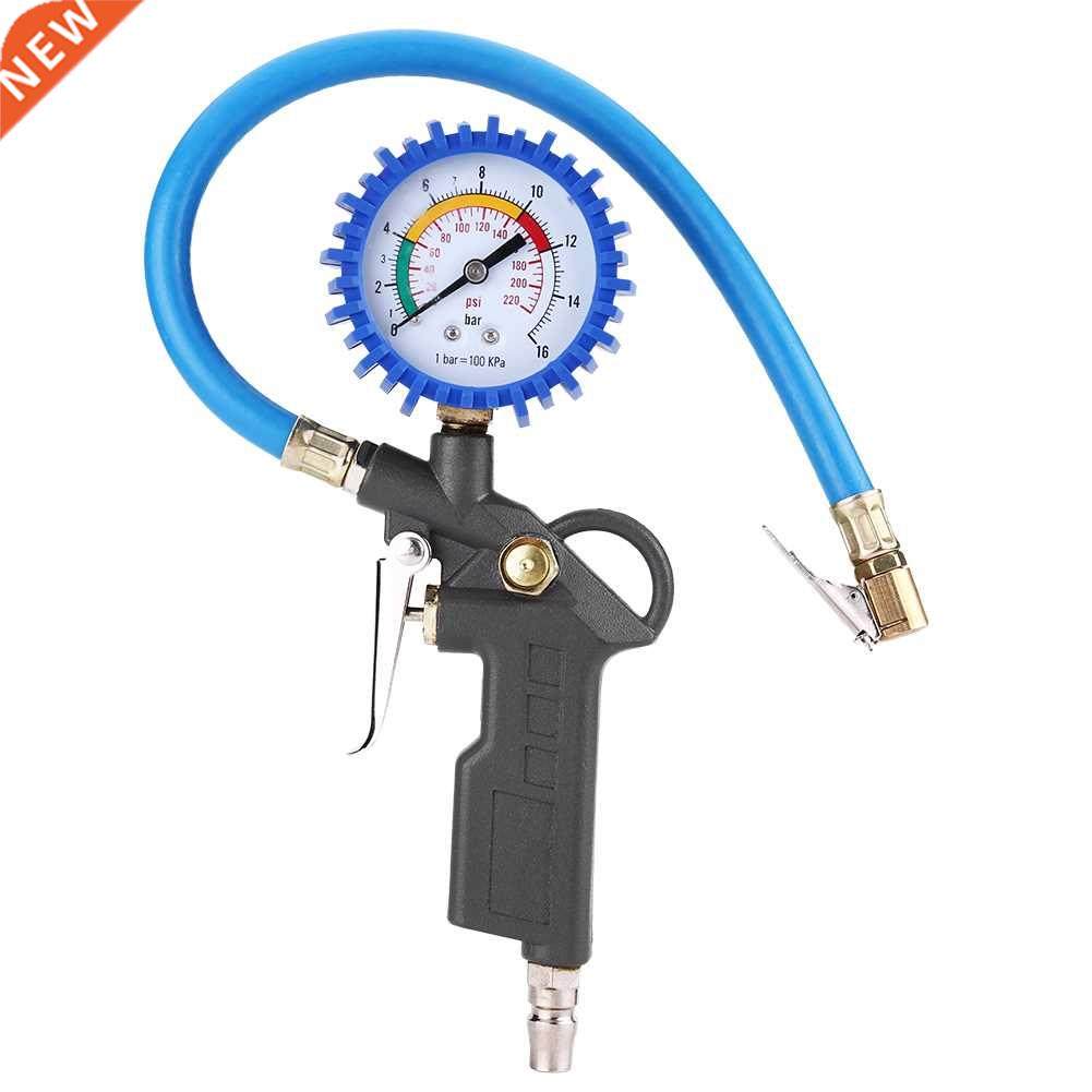 Tyre Air Pressure Gauge Meter Long Tube Auto Car Bike Motor