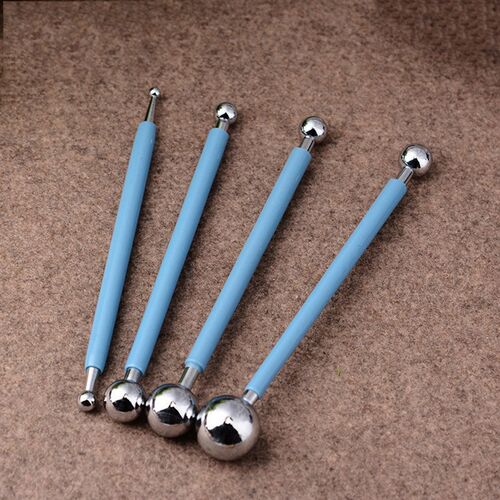 4Pcs Double Headed Modelling Ball Carving Tools Set Stainles