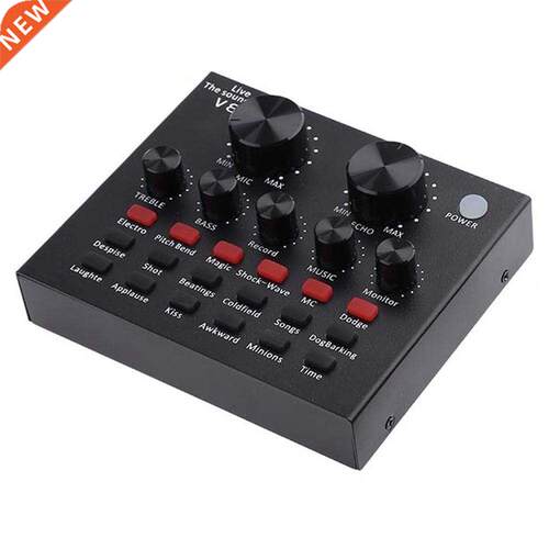 V8 Live Sound Card for Phone Computer Headset Microphone Aud